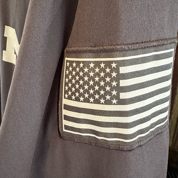 Michigan Colosseum OHT Military Appreciation Lightweight Quarter-Zip Pullover, L - Picture 3 of 5